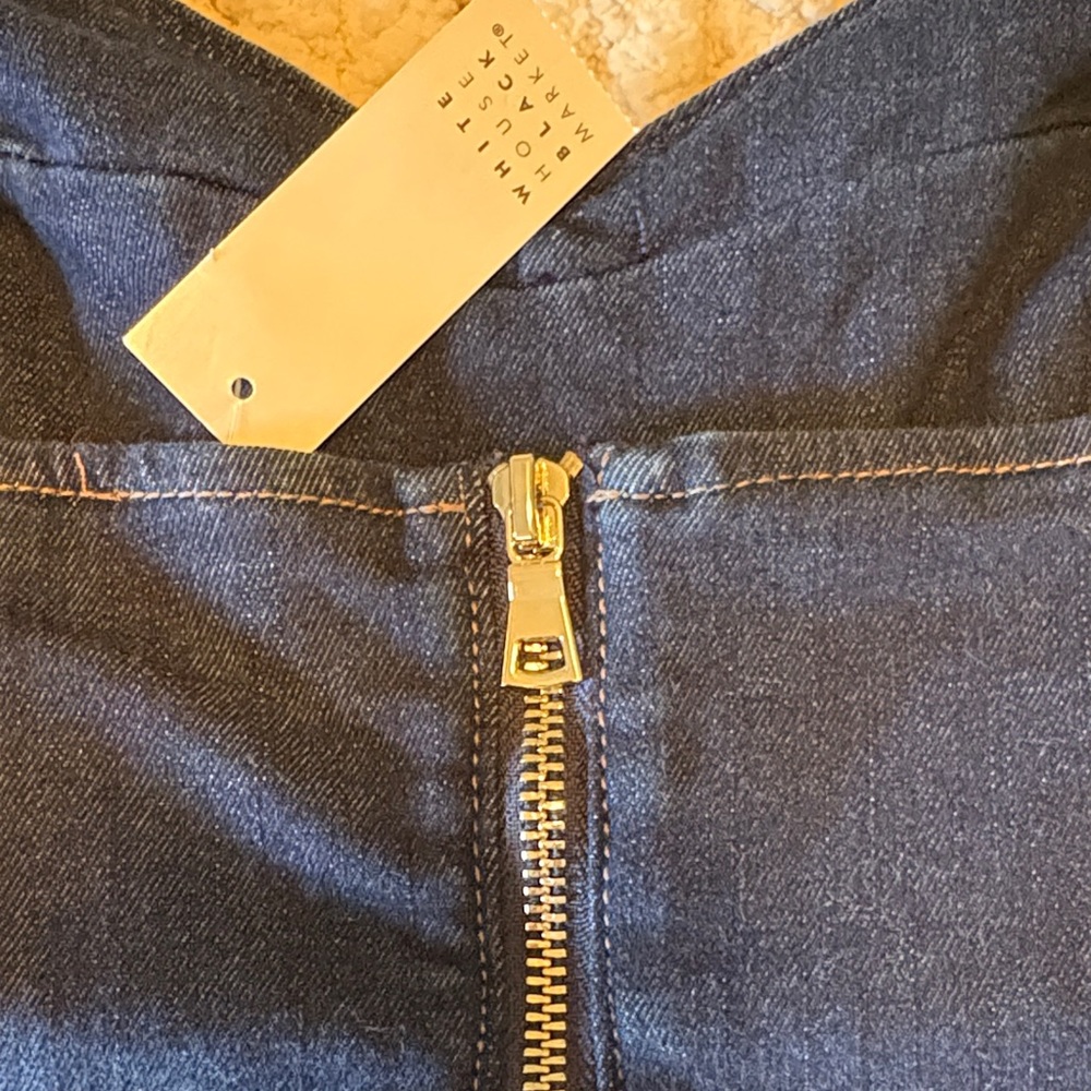 White House Black Market / Dark Blue Denim Bodice Tank Top - Picture 6 of 7